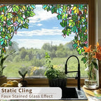 Original Hand Drawn Stained Glass Window Hanging Cling - Image 5