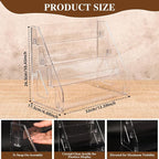 CELSOL Elevated 4 Tier Clear Acrylic Card Display Stand - Image 2