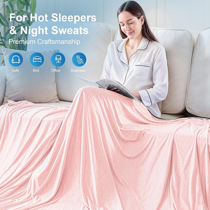 KMUSET Cooling Blanket Throw, Double Sided Summer Cooling Blankets - Image 8