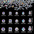 600 Pcs Crystal Glass Beads for Jewelry Making, Crystal Beads - Image 2