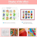 Zhenqing 12 Flowers Printed Cross Stitch Kit - Image 2