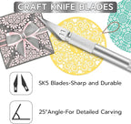 Jetmore 24 Pack Exacto Knife Set, Craft Knife, Precision Hobby Knife Kit - Image 5