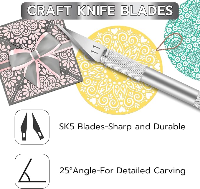 Jetmore 24 Pack Exacto Knife Set, Craft Knife, Precision Hobby Knife Kit - Image 5