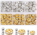 340Pcs 6/8/10mm Spacer Beads for Jewelry Making | Rondelle Bead Spacers Bulk by TINKRSTUFF
