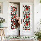 Stained Glass Window Film, Rose Floral Privacy UV Resistant, Removable Static - Image 3