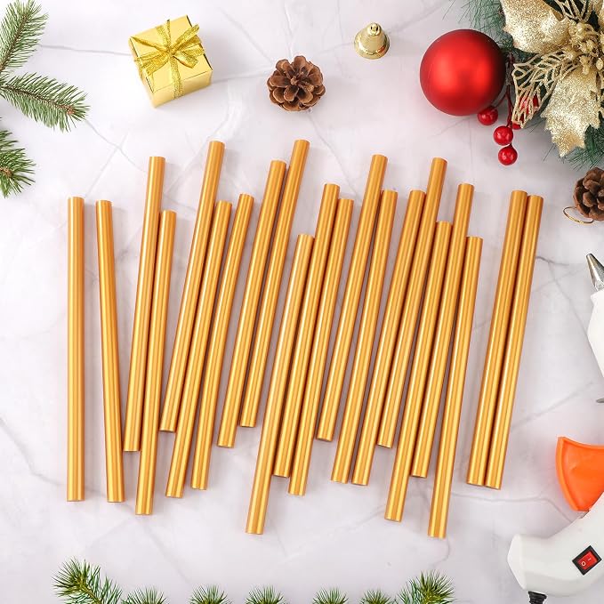 72 Pack Metallic Gold Hot Glue Sticks, Wedding Cards, Decoration, Car Dent - Image 2
