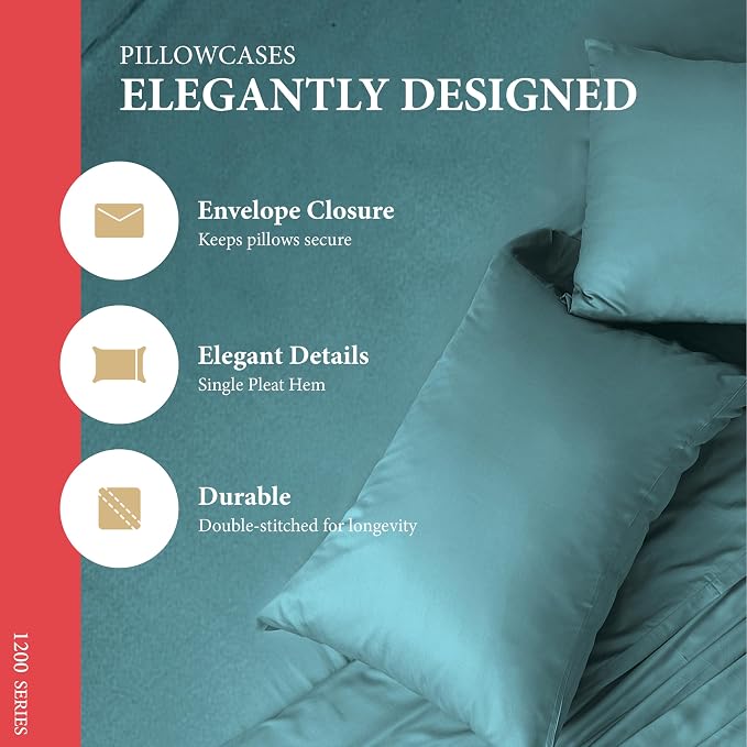 100% Egyptian Cotton Sheets California King Size - Image 5