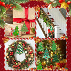 48Pcs Unfinished Paintable Blank Wooden Christmas Tree Festival Decoration - Image 3