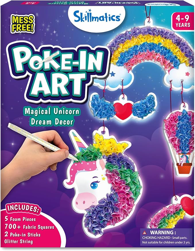 Skillmatics Poke-in Art – Magical Unicorn Dream Decor, DIY Wood Craft Kit | 5 by Skillmatics