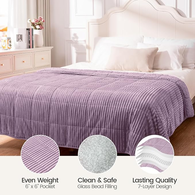Sherpa Fleece Weighted Blanket - Image 5
