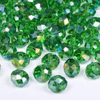 300pcs 8mm Crystal Glass Beads for Jewelry Making Faceted Rondelle Flat Beads by Nitopupu