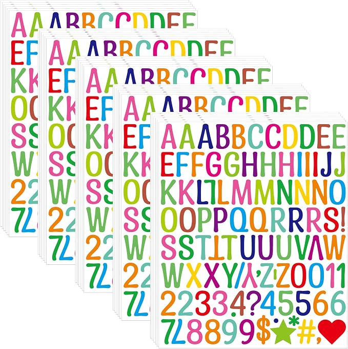 Letter Stickers 1 inch, Self-Adhesive Vinyl Waterproof ABC Letter Stickers by Unknown