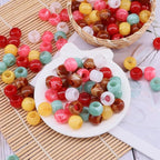100pcs 14mm Acrylic Mix Color Pop Spring Beads Large Holle - Image 6