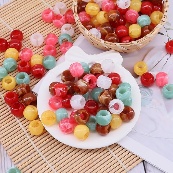 100pcs 14mm Acrylic Mix Color Pop Spring Beads Large Holle - Image 6