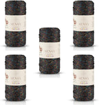 5 Skeins of Sensy Premium 2mm 251 Yards Sparkle Polyester Rope 90% by SSENSY