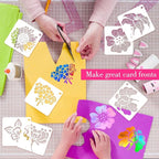 Ymapinc 20 Pcs 2.95 Inch Flower Stencils - Image 5