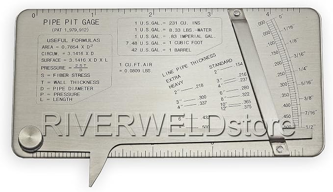 RIVERWELD Pipe Pit Welding Gauge Gage Test Ulnar Welder Inspection | Range is 0 - Image 2