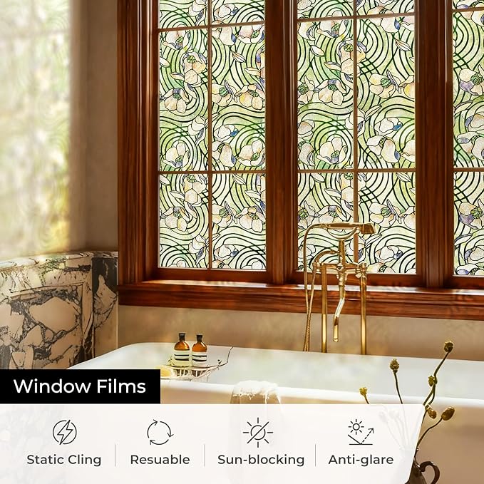 3D Stained Glass Window Film, Decorative Window Privacy Film - Image 3