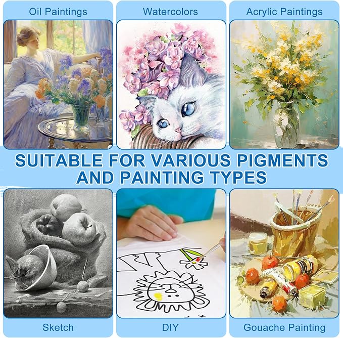 ESRICH Stretched Canvas for Painting, 2 Pack 9x12 Inch Canvas Value Pack - Image 5