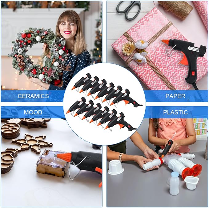 Zhengmy 12 Pcs Mini Glue Gun Crafts Hot Melt Guns Low Temp Glue - Image 6