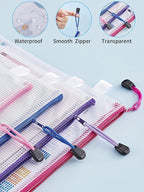 JARLINK 48 Pcs Mesh Zipper Pouch Bags, 8 Sizes Waterproof Zipper Bags | - Image 4