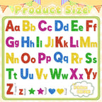 Glitter Foam Letter Stickers 335 Pcs Self-Adhesive Uppercase & Lowercase ABC - Image 2