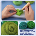 Mayboos 10 Colors Needle Felting Wool, Fiber Wool Yarn Roving, Spinning Wool - Image 6
