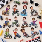 120pcs Motorcycle Avatar Cutouts Motorcycle Bulletin Board Decorations Back to - Image 4