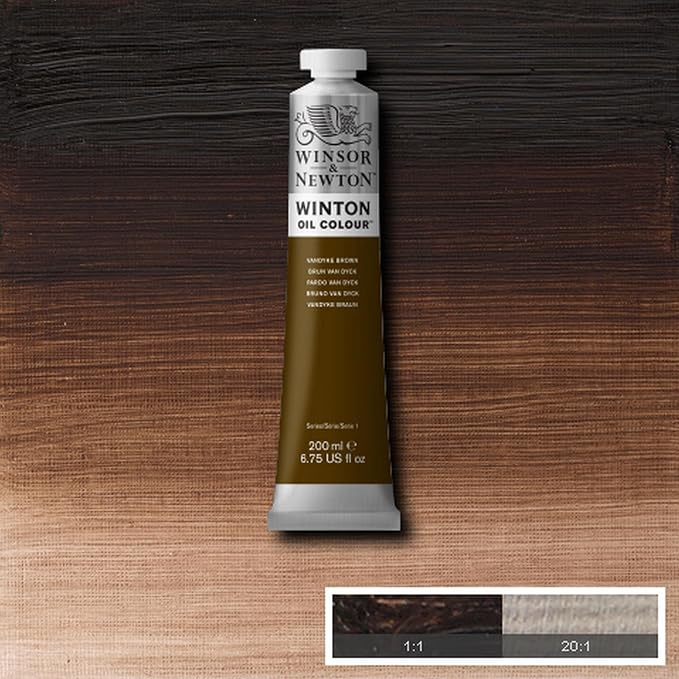 Winsor & Newton Winton Oil Color, 200ml Tube, Vandyke Brown - Image 2
