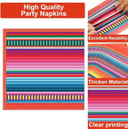 100PCS Mexican Fiesta Plates and Napkins Sets 5 Mayo Plates Mexican Fiesta - Image 5