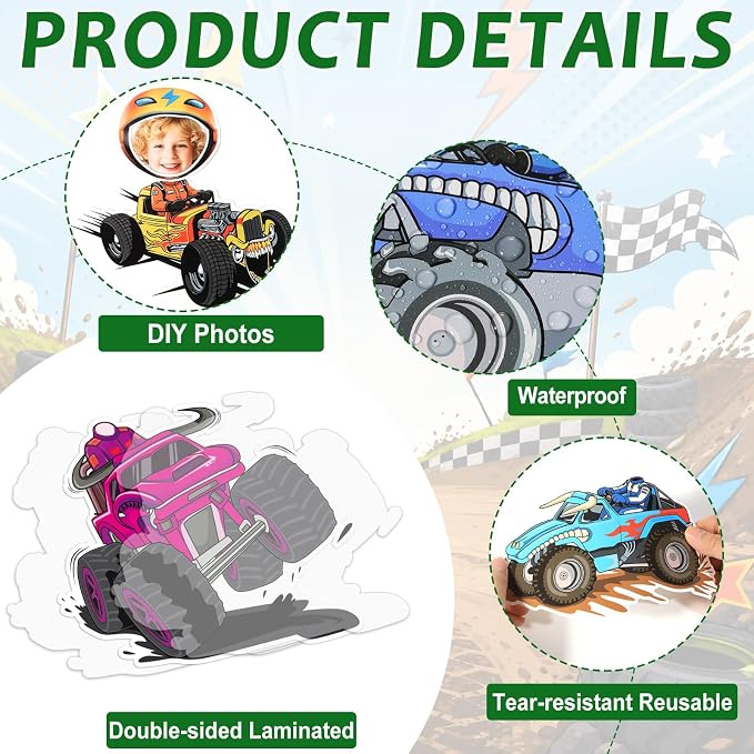 60pcs Automobile Theme DIY Cutouts Racing Car Bulletin Board Decorations Set - Image 3