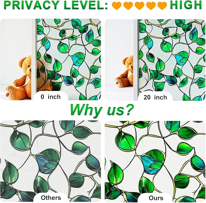 SOMWISE Frosted Glass Window Film, Heat Insulation, UV Block, Anti-Glare - Image 7