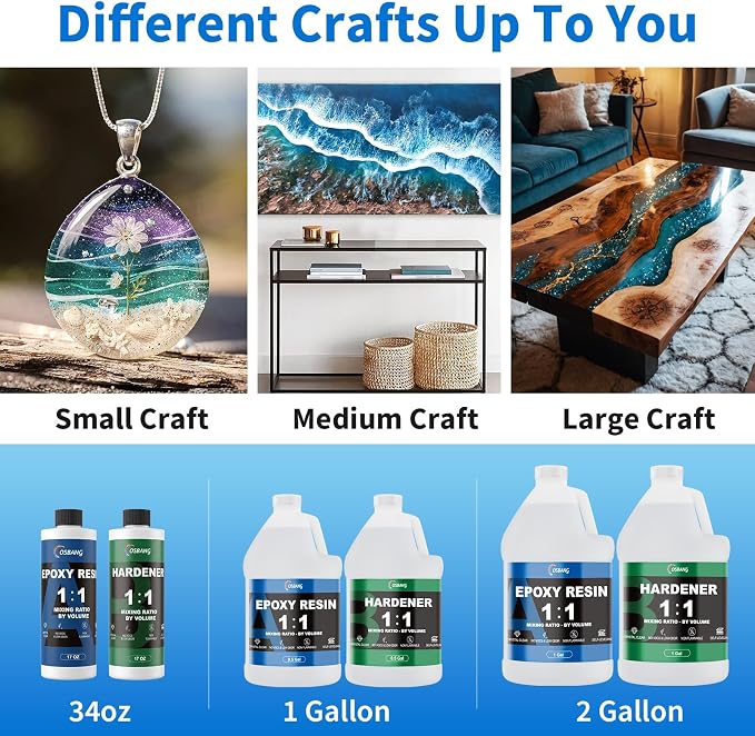 2 Gallon Epoxy Resin Kit Crystal Clear Resin - Image 4