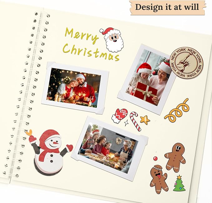 Scrapbook 10x10 Inch DIY Scrapbook Album Hardcover Kraft Paper 40 pages/20 - Image 9