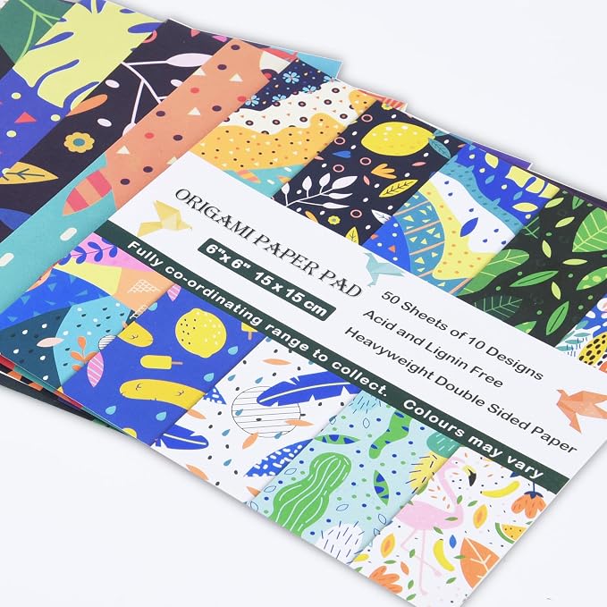 Origami Paper Kit 100 Sheets 6 Inch Square Double Sided Color 20 Vivid Colors - Image 4