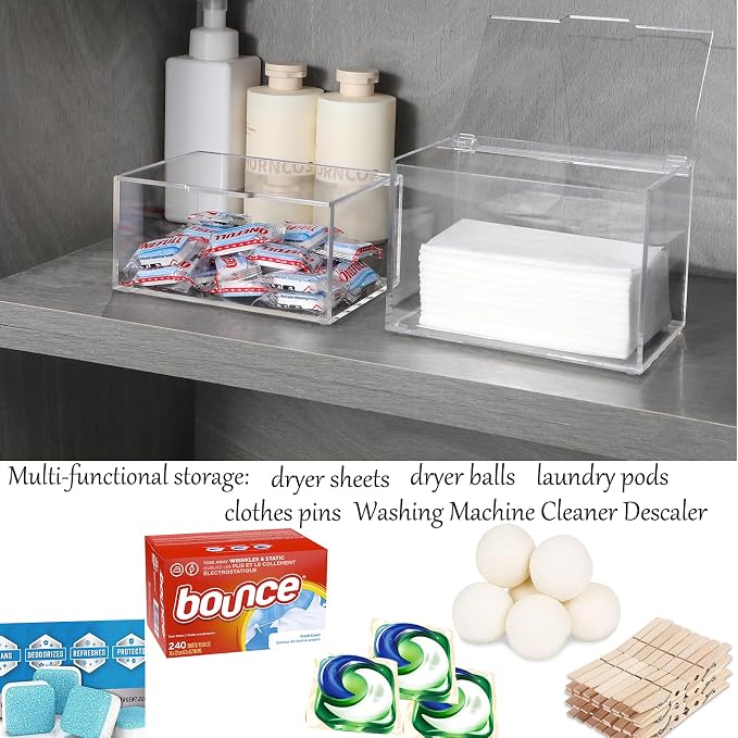 rejomiik Acrylic Dryer Sheet Holder, Dryer Sheet Dispenser - Image 3