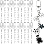 20pcs Silver Keychain Making Kit, Key Ring Swivel Snap Hook Chains, Alloy by Unknown