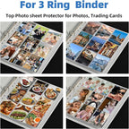 9 Pocket Card Sleeves, Holds 1800 Cards, Trading Card Binder Sleeves, 3 Ring 9 - Image 4
