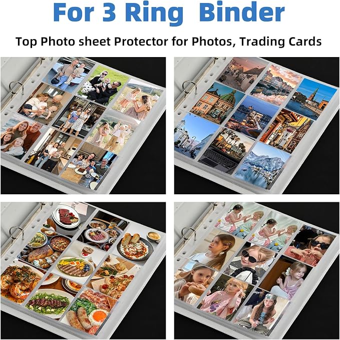 9 Pocket Card Sleeves, Holds 1800 Cards, Trading Card Binder Sleeves, 3 Ring 9 - Image 4