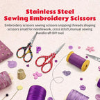 2PCS Sewing Embroidery Scissors, 3.6 Inches Sharp Stainless Steel Crochet - Image 6