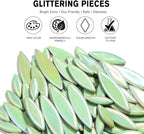Yoption Petal Mosaic Tiles for Crafts, 200g Flower Leaf Ceramic Tiles Pieces - Image 4