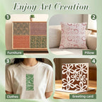 Texture Stencils for Crafts Reusable 16Pcs Stencils | DIY Art Painting Stencil - Image 5