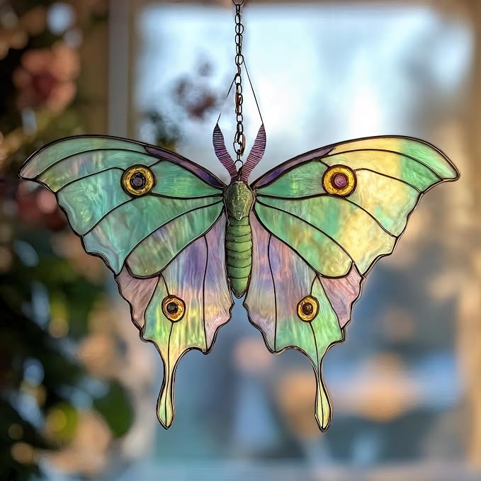 Luna Moth Acrylic Suncatcher by Unknown