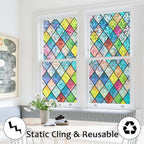 Window Privacy Film, Static Cling Stained Glass Window Film Decorative - Image 7