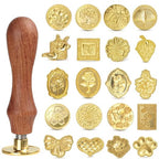 Vintage Wax Seal Stamp Set – 20-Piece Classic Seal Heads by Unknown