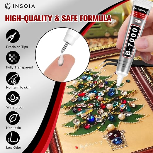 16 PCS 15ml B7000 Rhinestone Glue Clear – Super Glues - Image 3