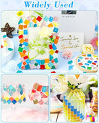 FIVEIZERO 300Pcs Mosaic Tiles for Crafts Bulk - 420g Glass Mosaic Kits - Image 6