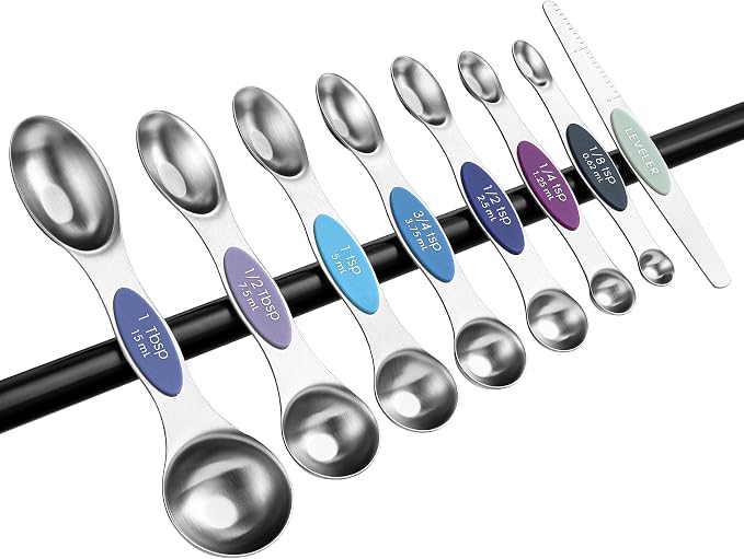 Spring Chef Stainless Steel Magnetic Measuring Spoons Set of 8 - Image 9