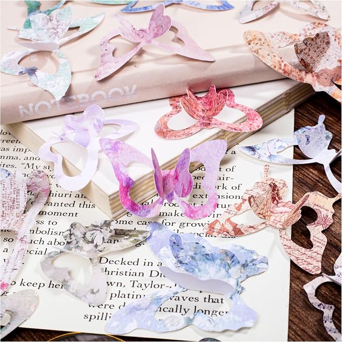 120 Pcs Aesthetic 3D Butterfly Scrapbooking Supplies, 2.2x2.4 Vintage Butterfly - Image 6