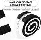 Craftido-20 Options-100% Cotton Jelly Roll Fabric Precut Strips - Image 4